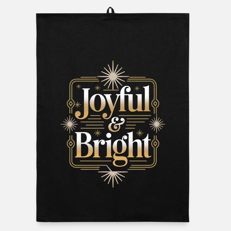 Éclat doré joyeux et brillant Torchon bio