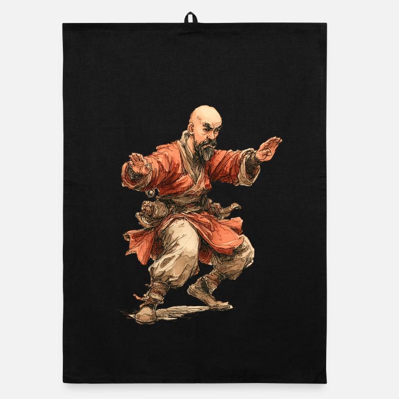 Kungfu Mönch Organic Geschirrtuch
