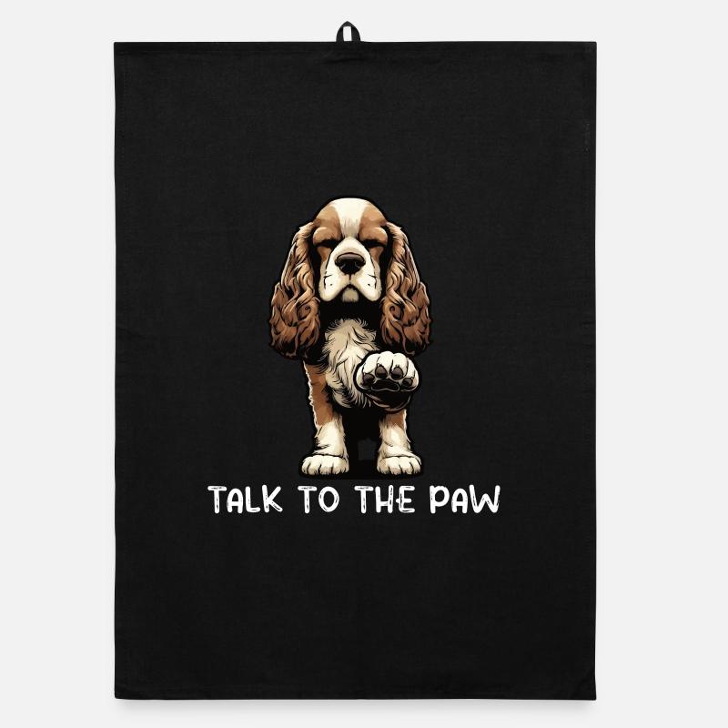 Talk to the Paw Cocker Spaniel Cocker spaniel hund Organic Geschirrtuch