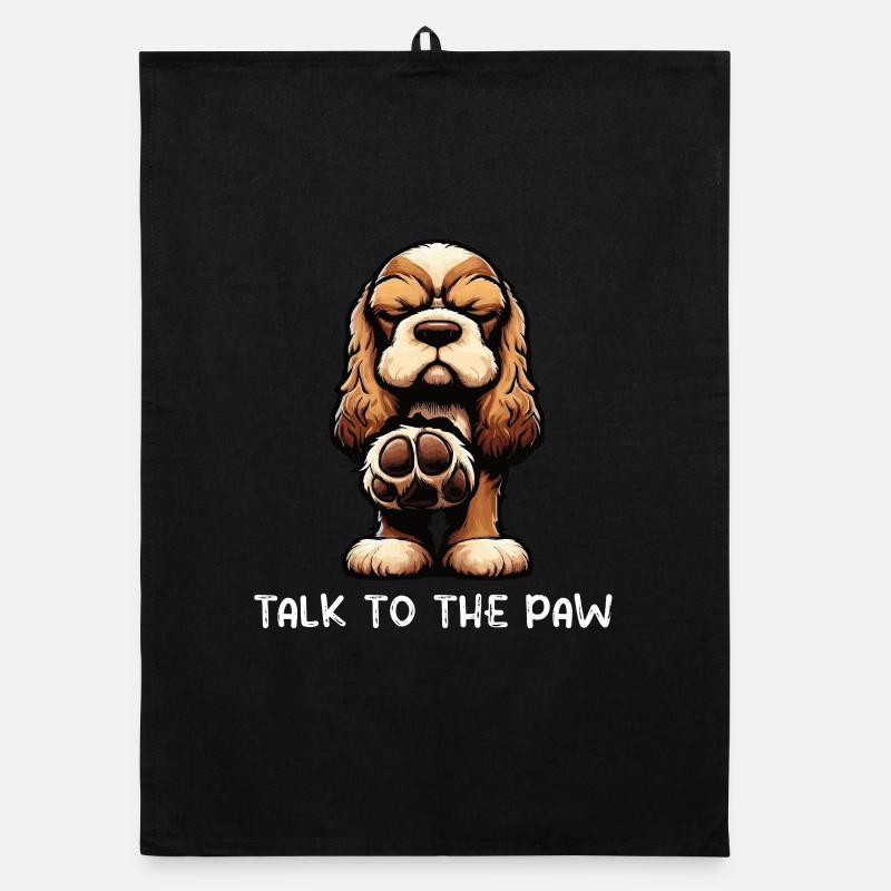 Talk to the Paw Cocker Spaniel Cocker spaniel hund Organic Geschirrtuch