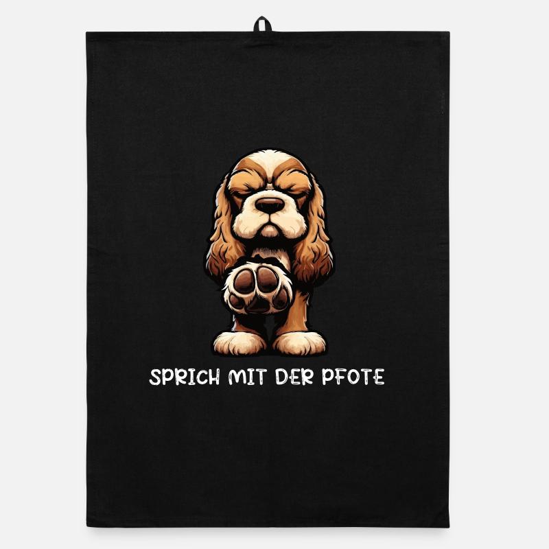 Talk to the paw Cocker Spaniel Cocker Dog Organic dish towel