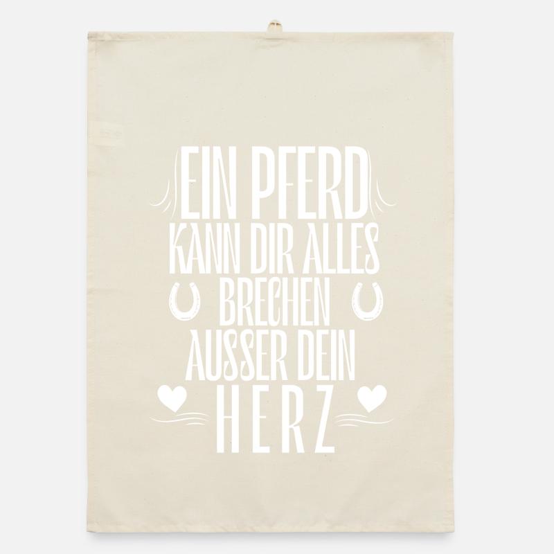 Ein Pferd kann dir alles brechen außer dein Herz Organic Geschirrtuch