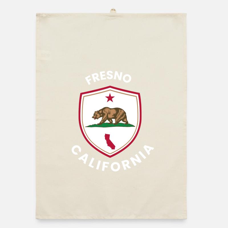 Fresno Shield Bear Emblem Organic Geschirrtuch