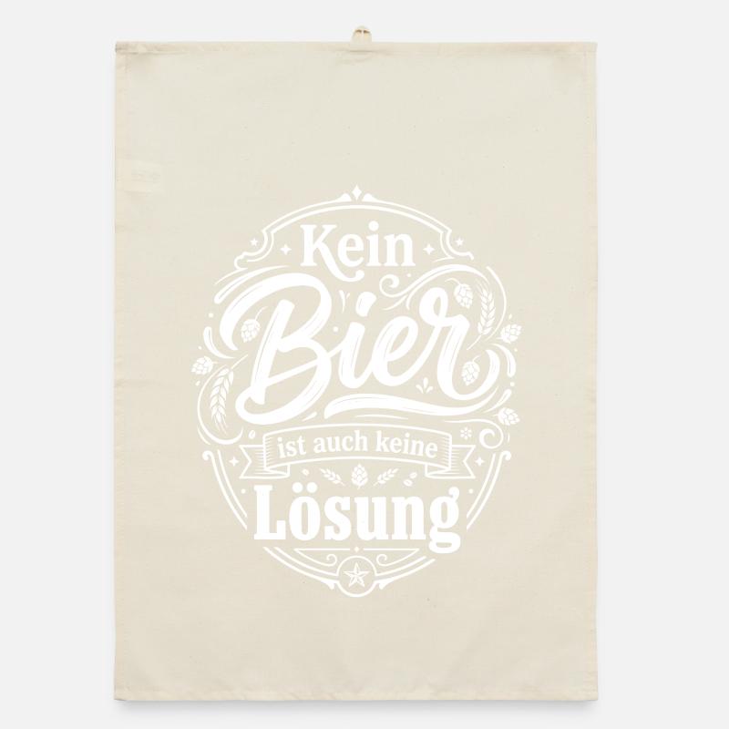 No beer is also no solution humor saying Organic dish towel