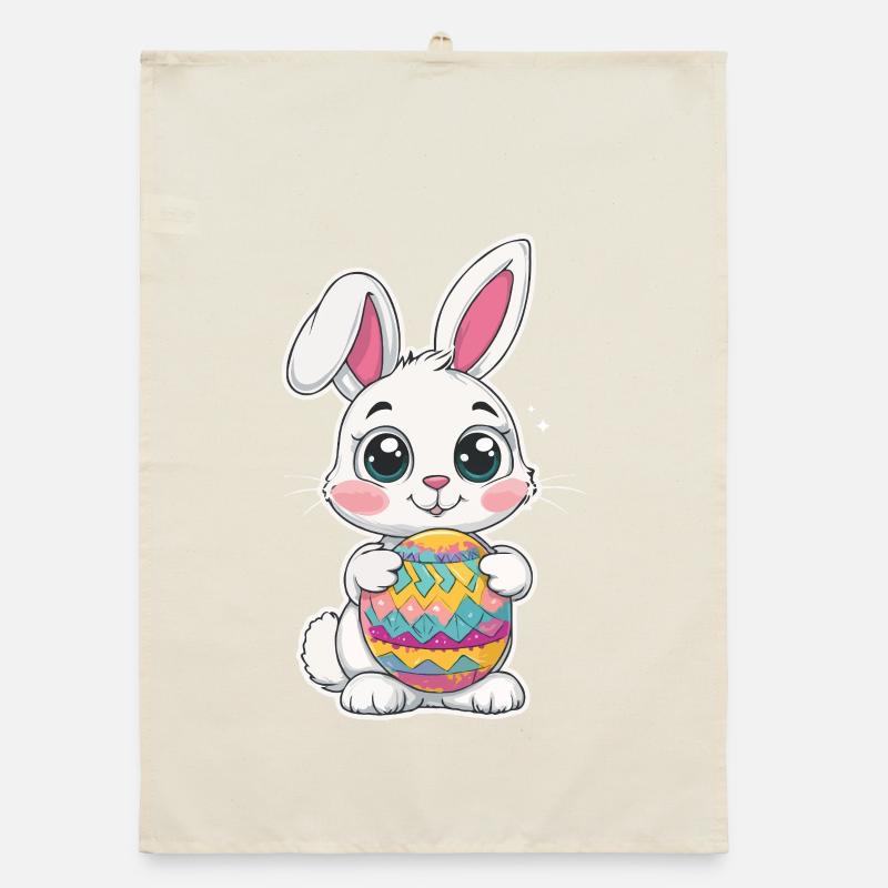 Bunny cute cute Easter bunny Easter rabbit Organic dish towel