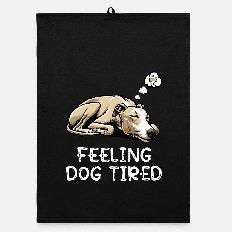 Se sentir fatigué Whippet Whippets Lévriers Torchon bio