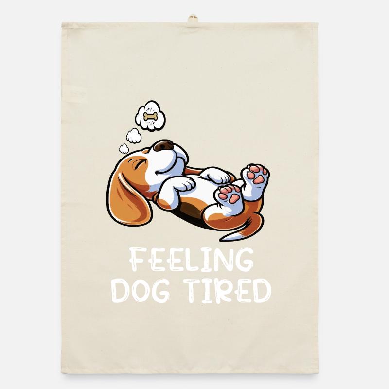 Se sentir fatigué de chien Rapetou Propriétaire de beagle Dog de beagle Torchon bio