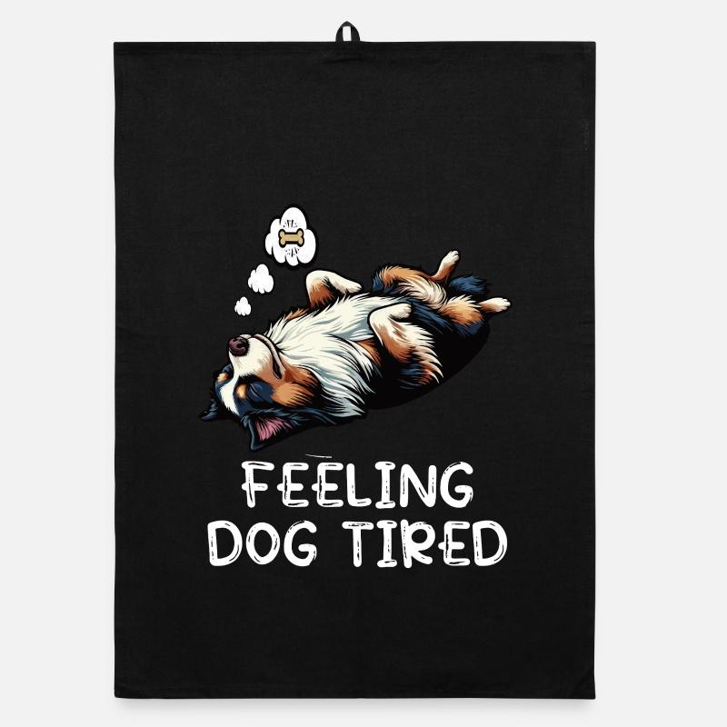 Se sentir fatigué par le chien Berger australien Aussiehalter Torchon bio