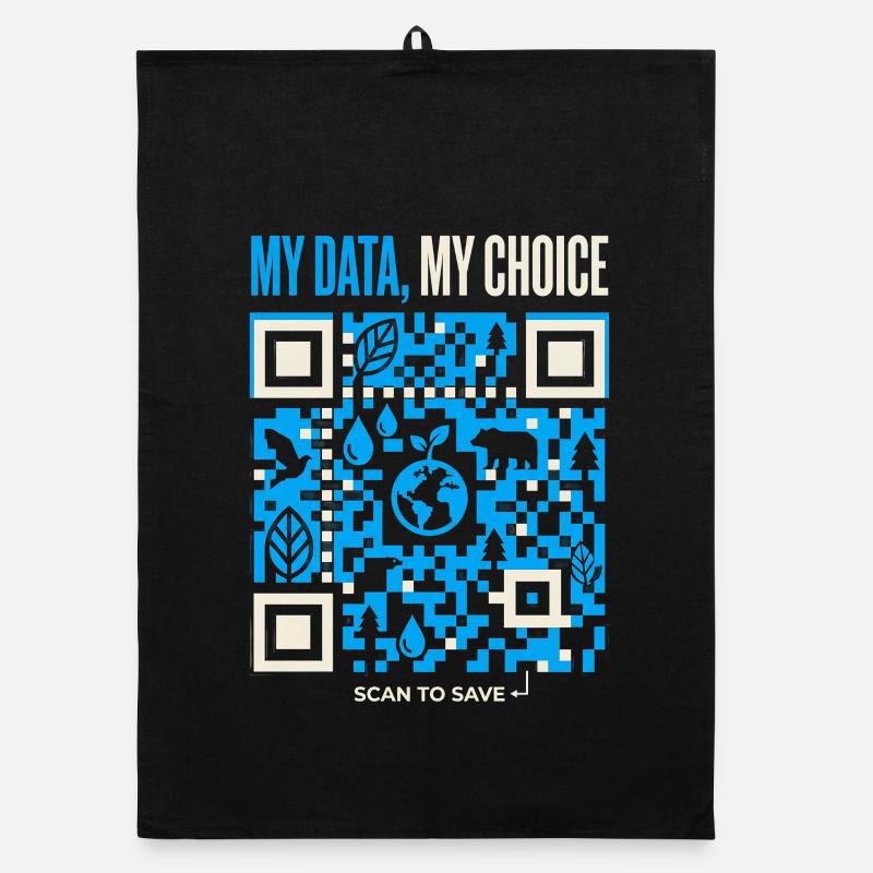 My Data My Choice Organic Geschirrtuch