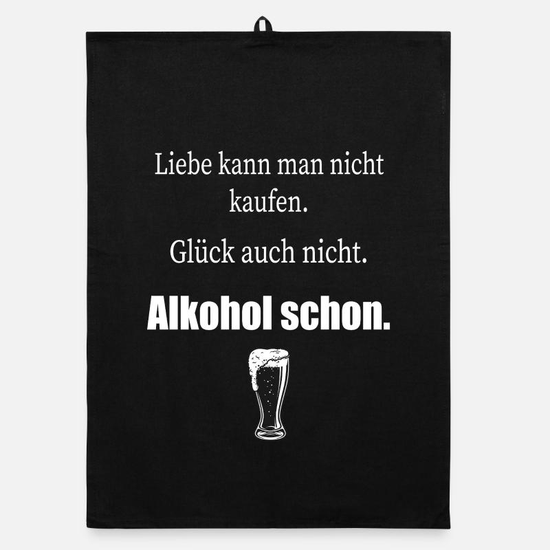 Alkohol lustiger Spruch - Vatertag 2026 Bier Organic Geschirrtuch