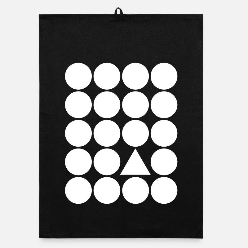 Geometric Grid Triangle Accent Organic dish towel
