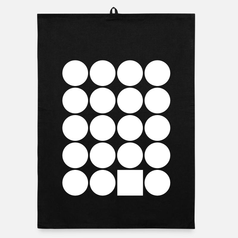 Polka Dot Grid with Accent Square Organic dish towel