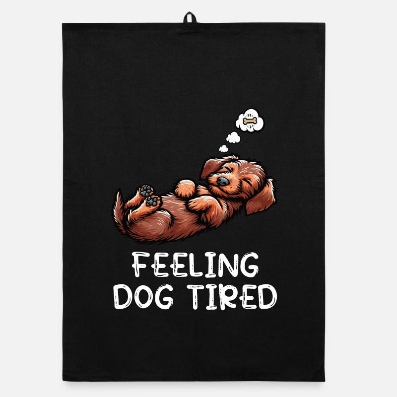 Se sentir fatigué par chien Teckel à poil dur Teckel teckel Torchon bio