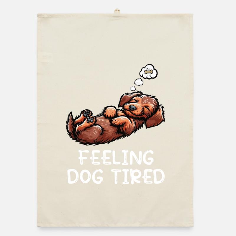 Se sentir fatigué par chien Teckel à poil dur Teckel teckel Torchon bio