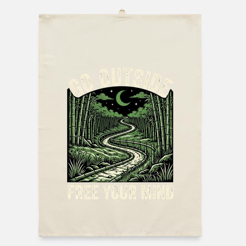 Going out close to nature Organic dish towel