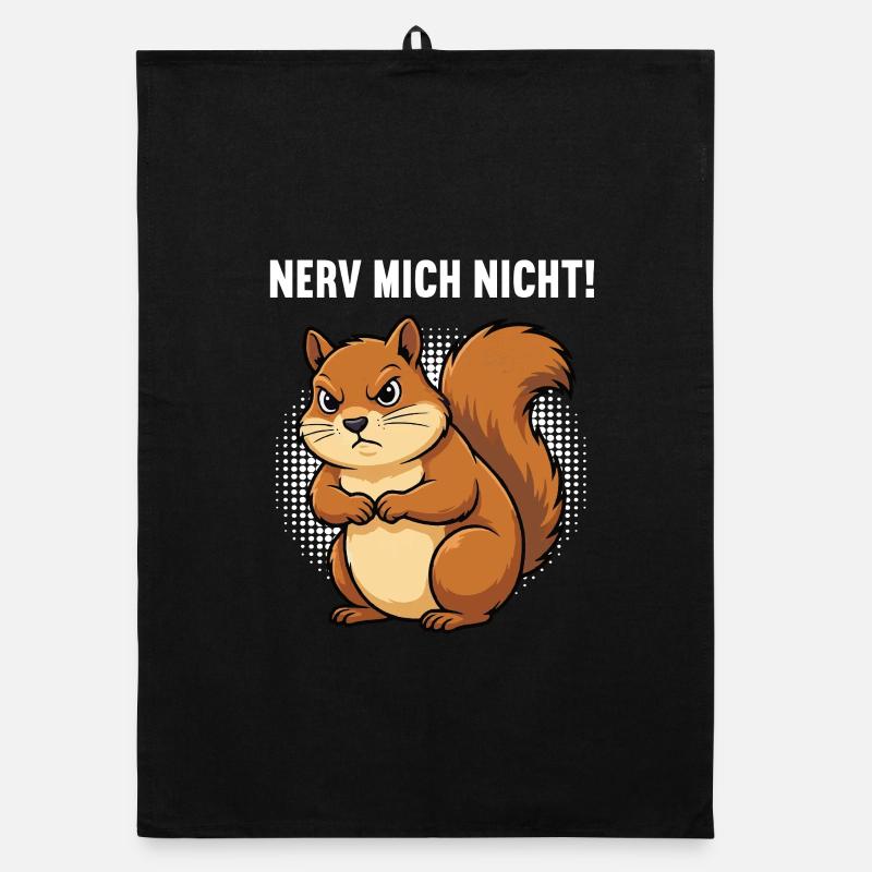 Nerv Mich Nicht Eichhörnchen Eichhorn Nagetier Organic Geschirrtuch
