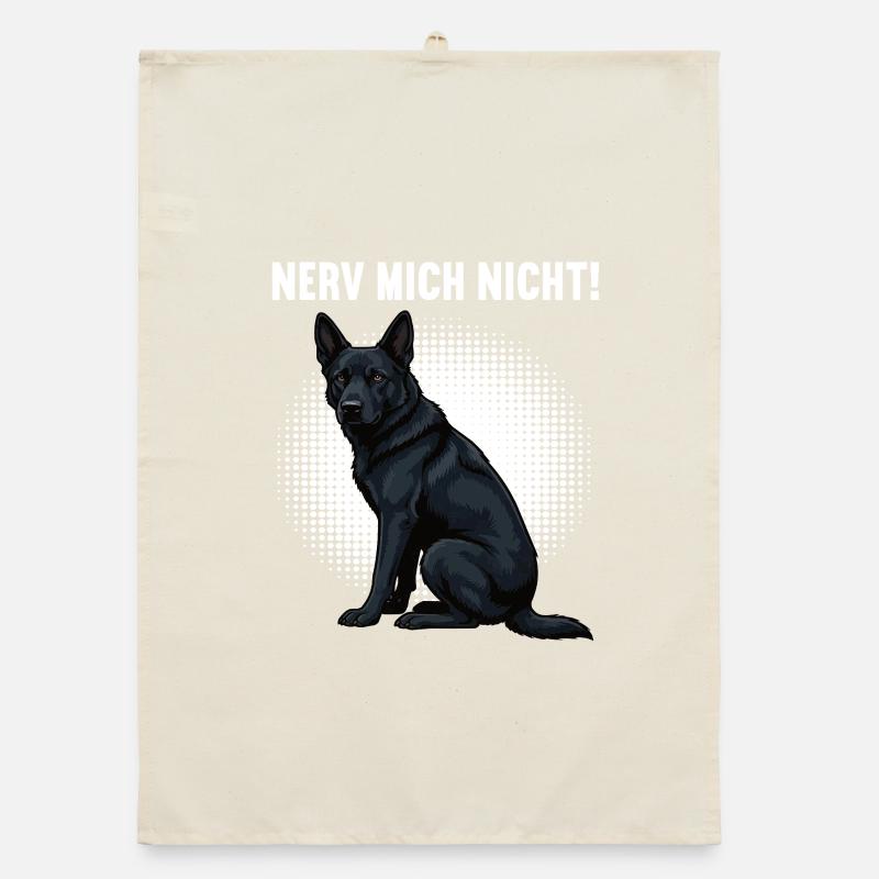 Nerv Mich Nicht Schwarzer Schäferhund Schäferhunde Organic Geschirrtuch