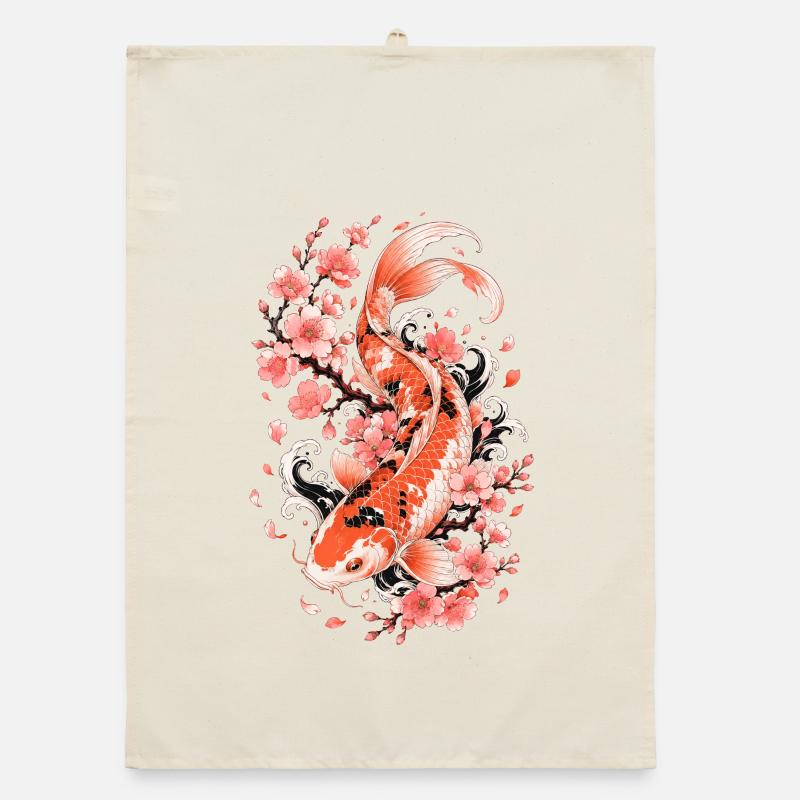 Koi Sakura Flow Organic Geschirrtuch