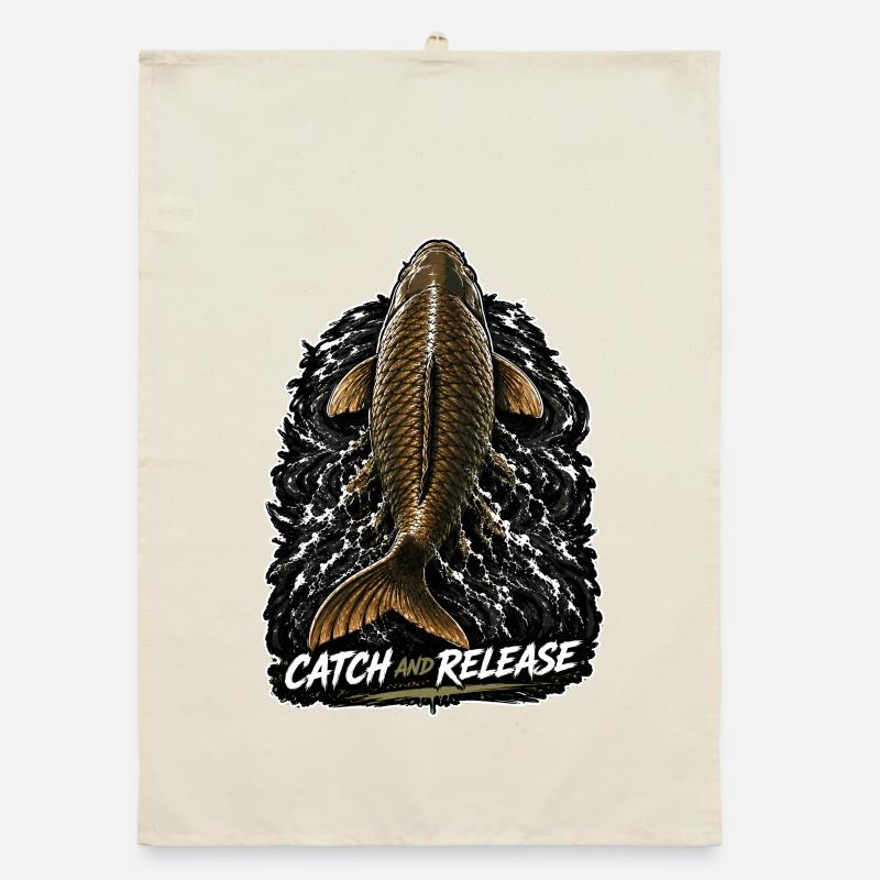 Catch & Release Karpfenfischen Organic Geschirrtuch