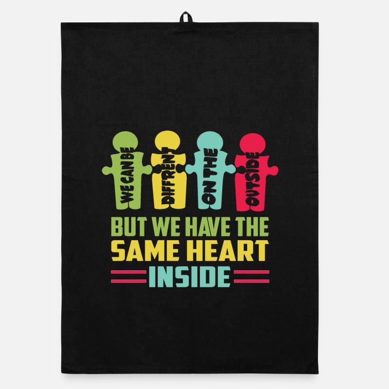 Everyone has the same heart Organic dish towel