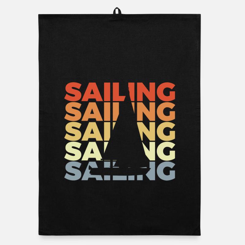 Vintage Sailing Organic dish towel