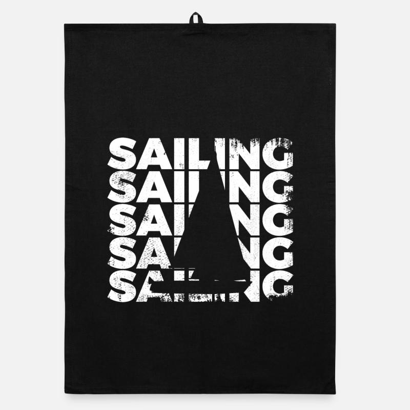 Segelboot Organic Geschirrtuch