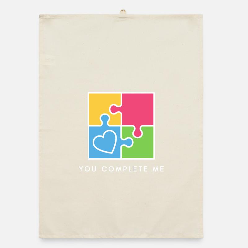 Tu me complètes, le véritable amour, la Saint-Valentin Torchon bio