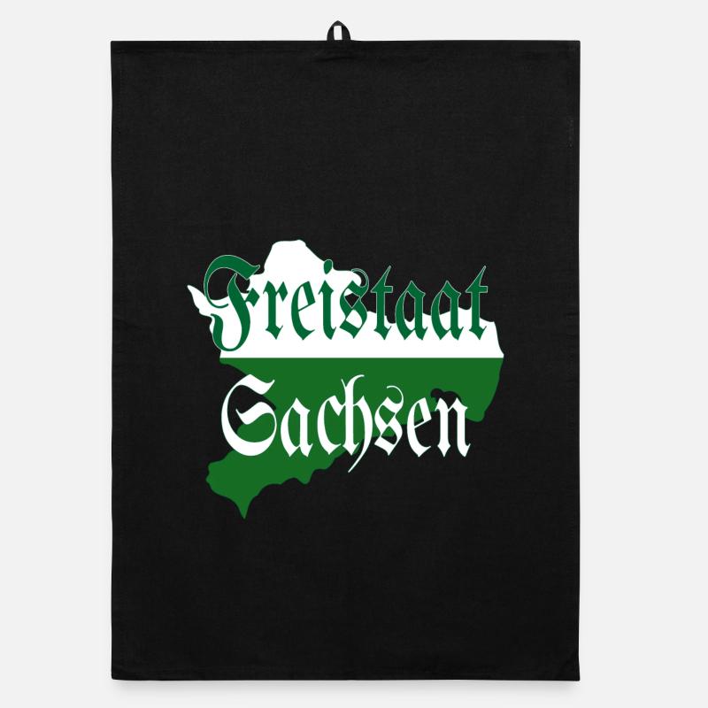 État libre de Saxe vert blanc Torchon bio