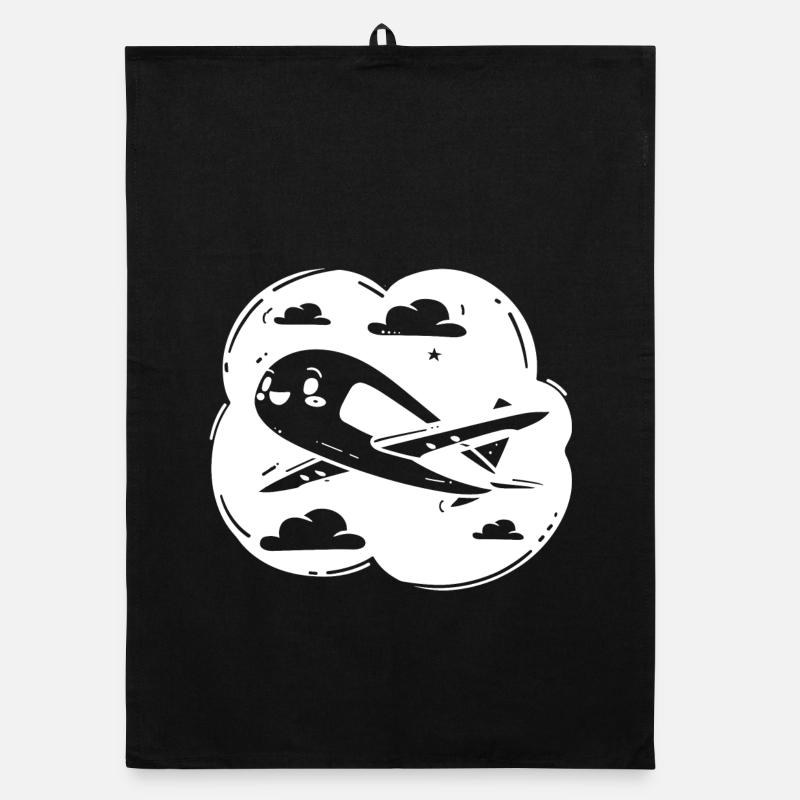 Propeller Plane Drawing Organic dish towel