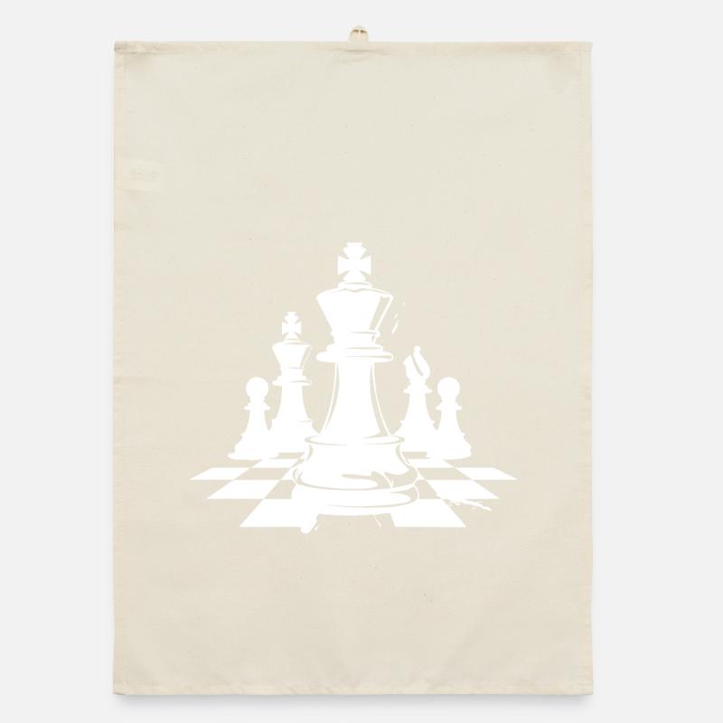 Dessin de pièces d’échecs Torchon bio