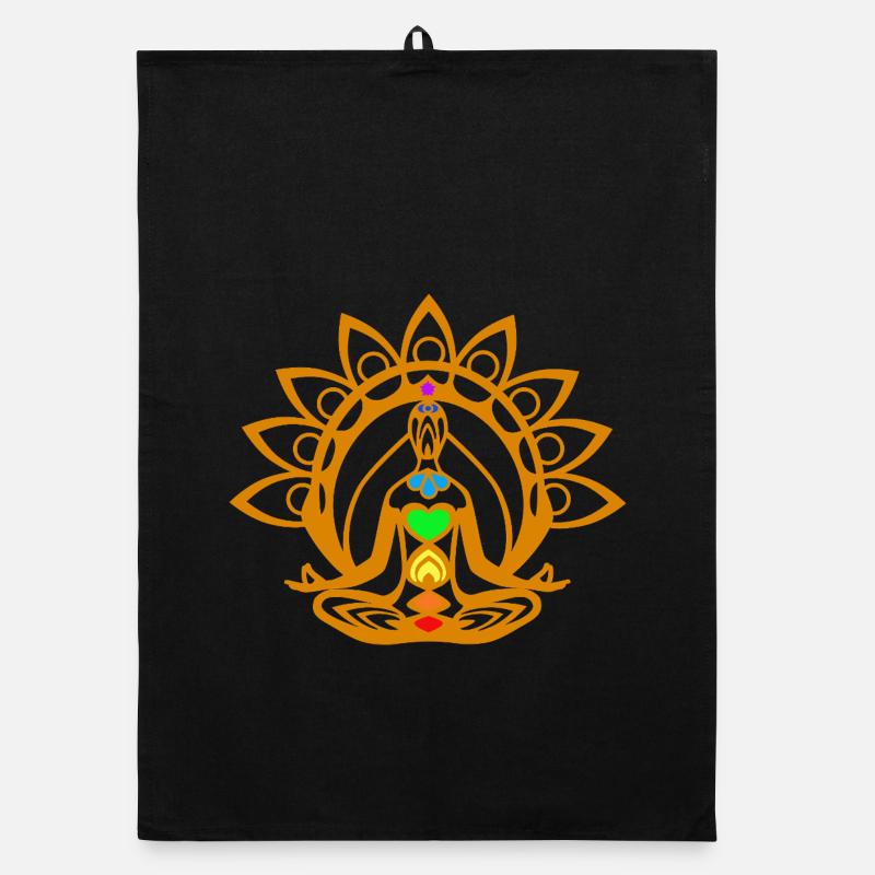Chakra meditation Organic dish towel