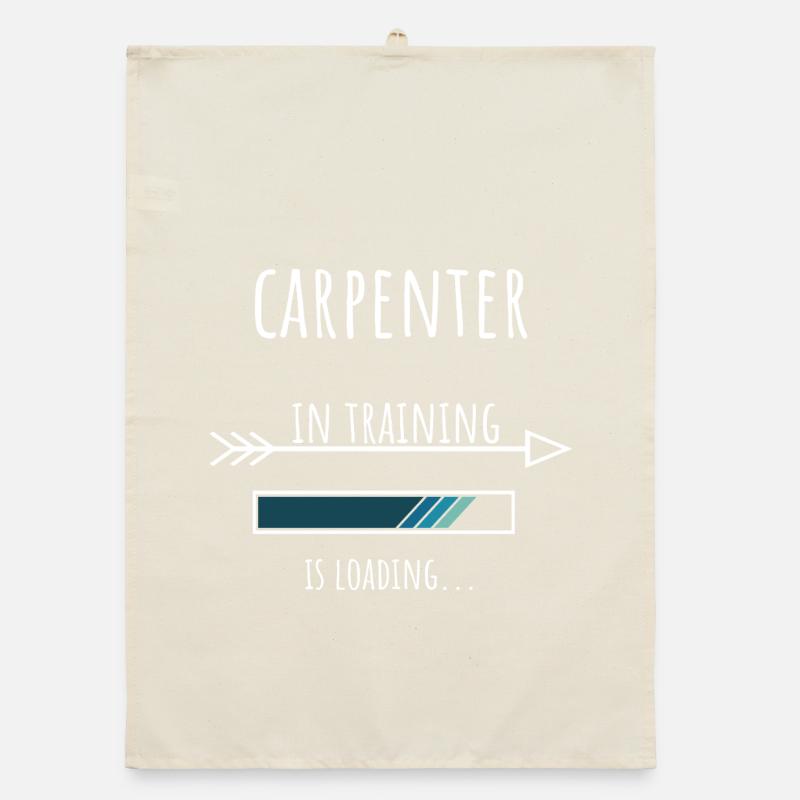 Carpenter in Ausbildung Beruf Geschenk Organic Geschirrtuch