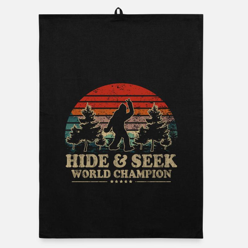 Cache-cache Champion du Monde Bigfoot Torchon bio