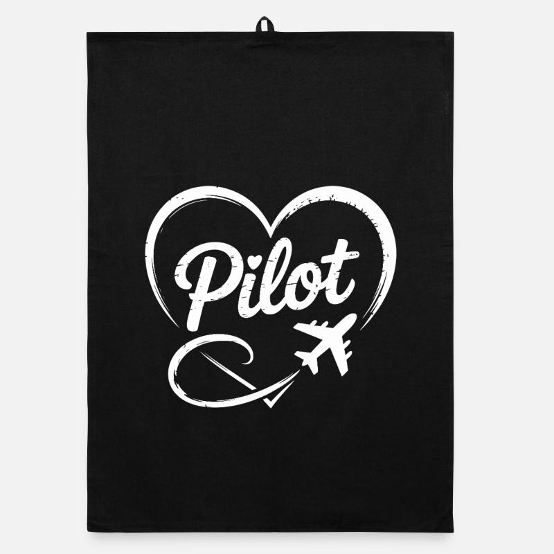 Licence de vol d’avion Pilot Heart Torchon bio