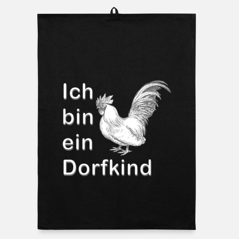 Ich bin ein Dorfkind Organic Geschirrtuch