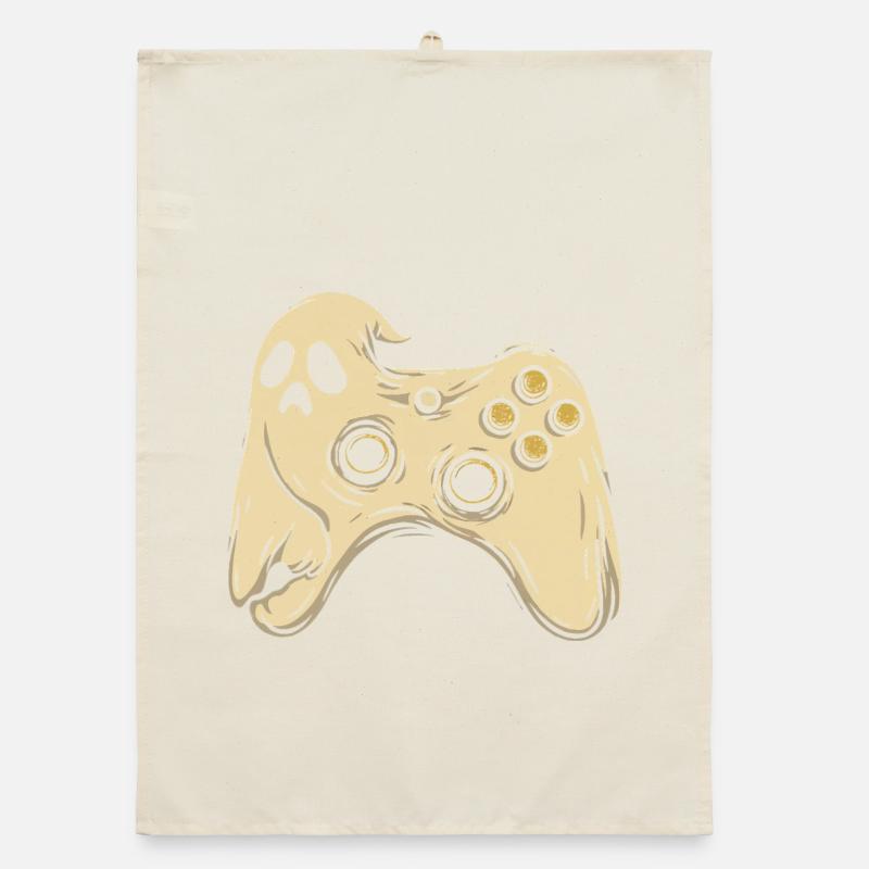 Ghost Pad Retro Arcade Organic dish towel