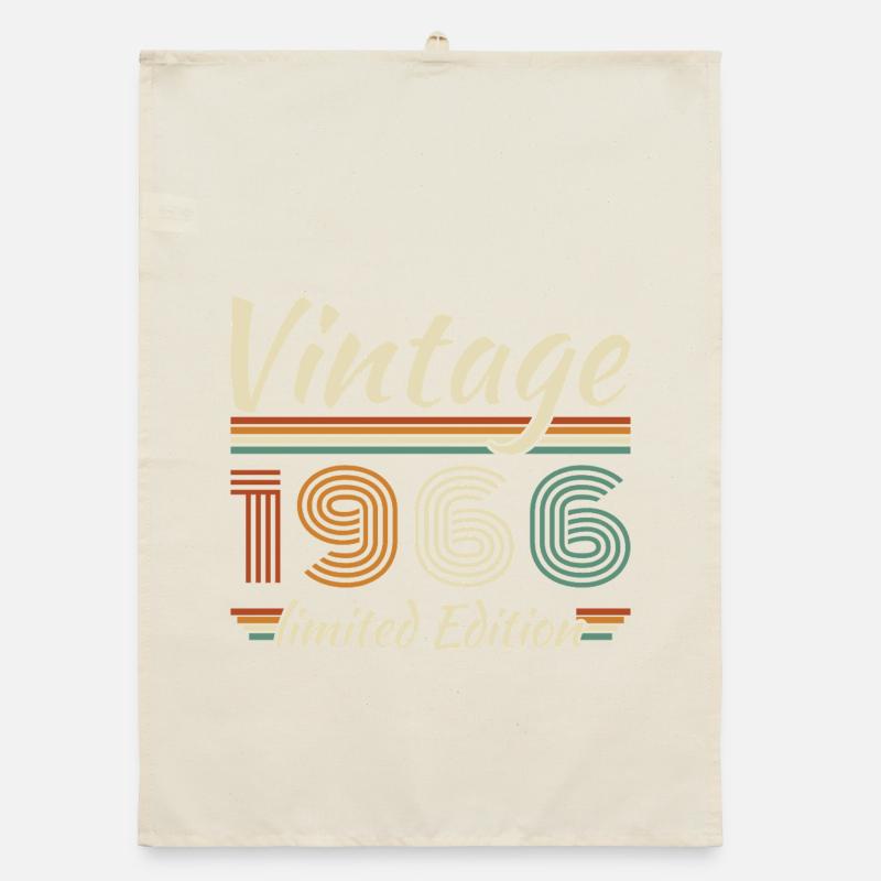1966 Vintage Retro Birthday Gift Organic dish towel