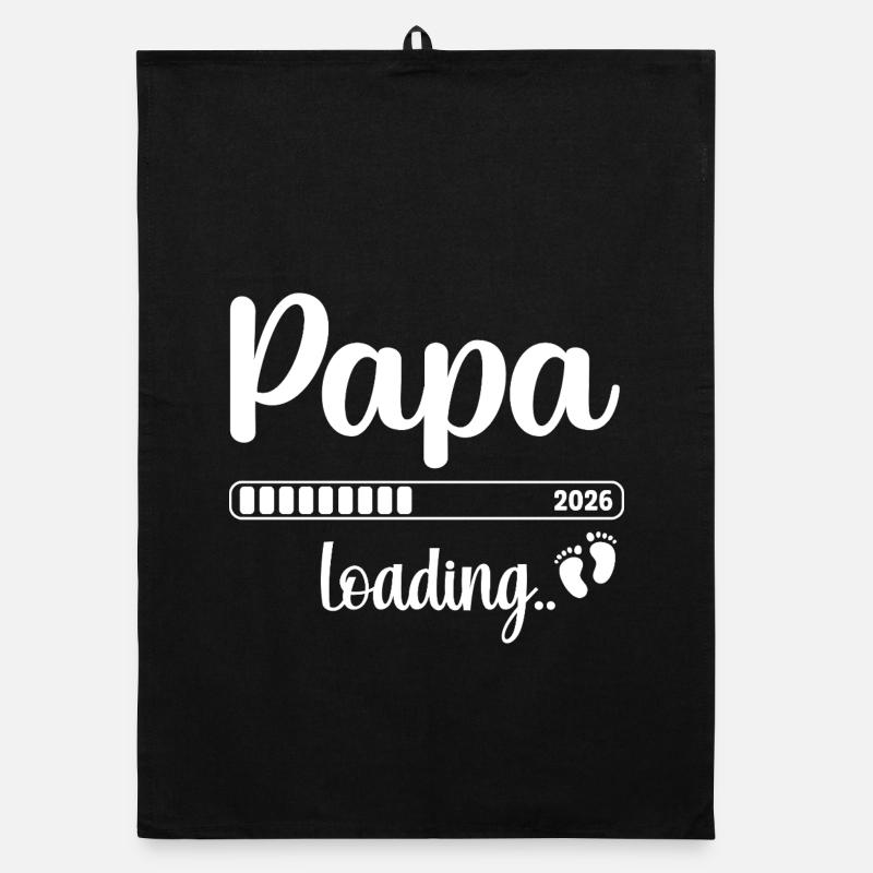 Papa 2026 Loading Vatertag Geschenk Organic Geschirrtuch