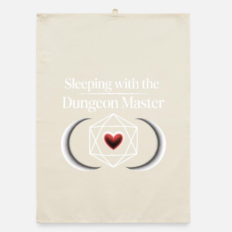 Sleeping with the D*ngeon Master - Funny D'n'D Organic dish towel