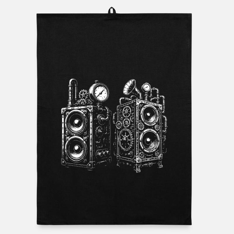 Enceintes Steampunk Gear Torchon bio