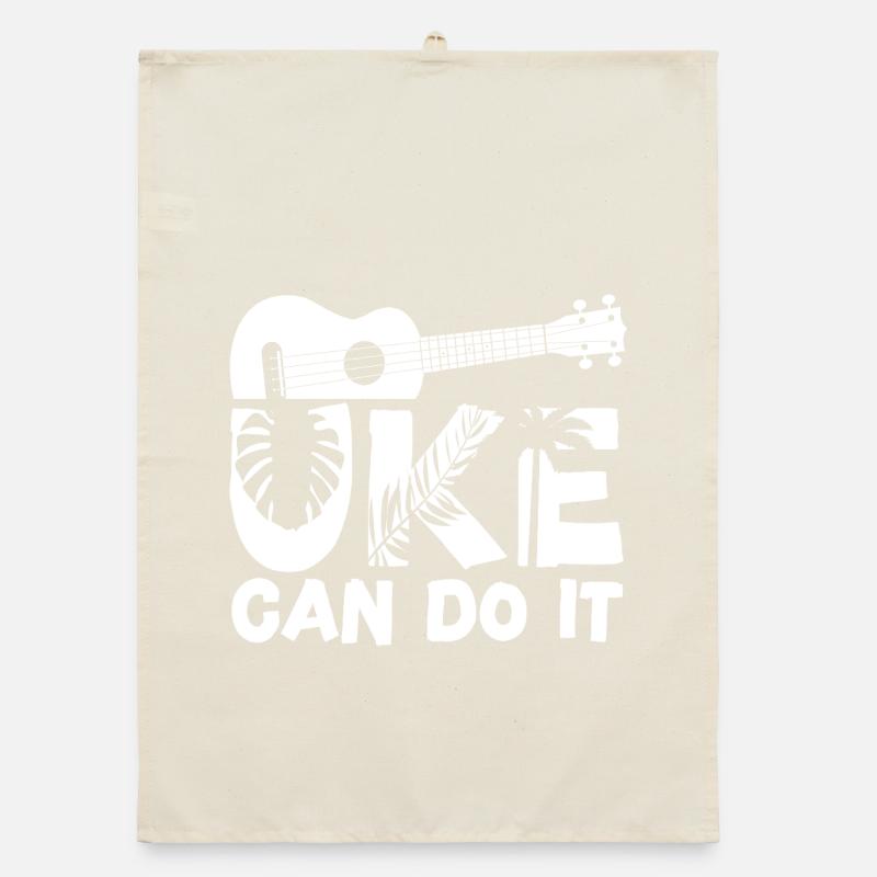 Hawaiian Ukulele Uke Uke Can Do It Organic Geschirrtuch