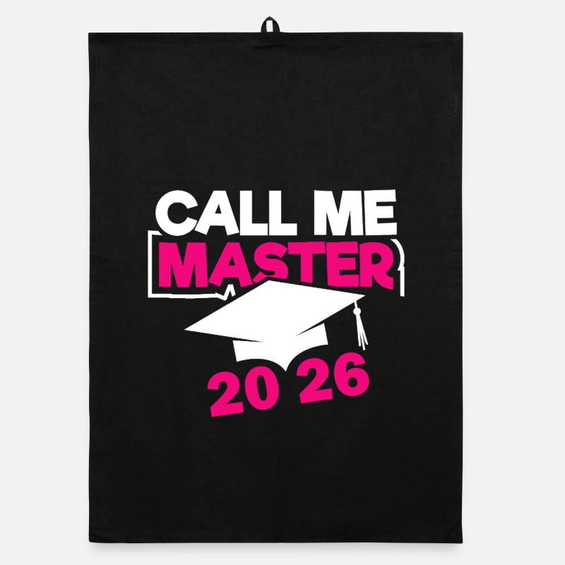 Master 2026 Abschluss Promotion Sponsion Organic Geschirrtuch