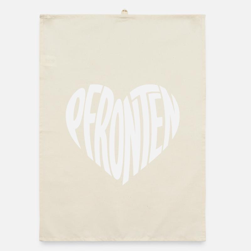 Pfronten Allgäu Heart Shape Typo Organic dish towel