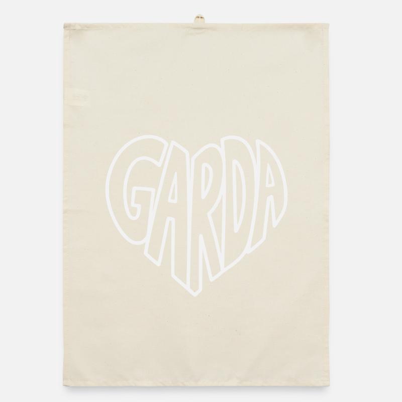 Garda Herzschrift Logo Organic Geschirrtuch