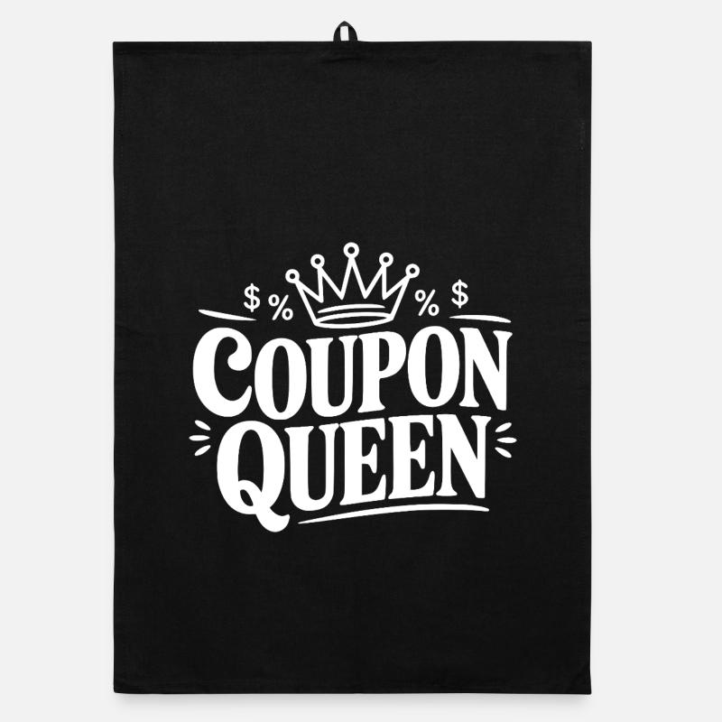 Reine des coupons - Torchon bio - noir