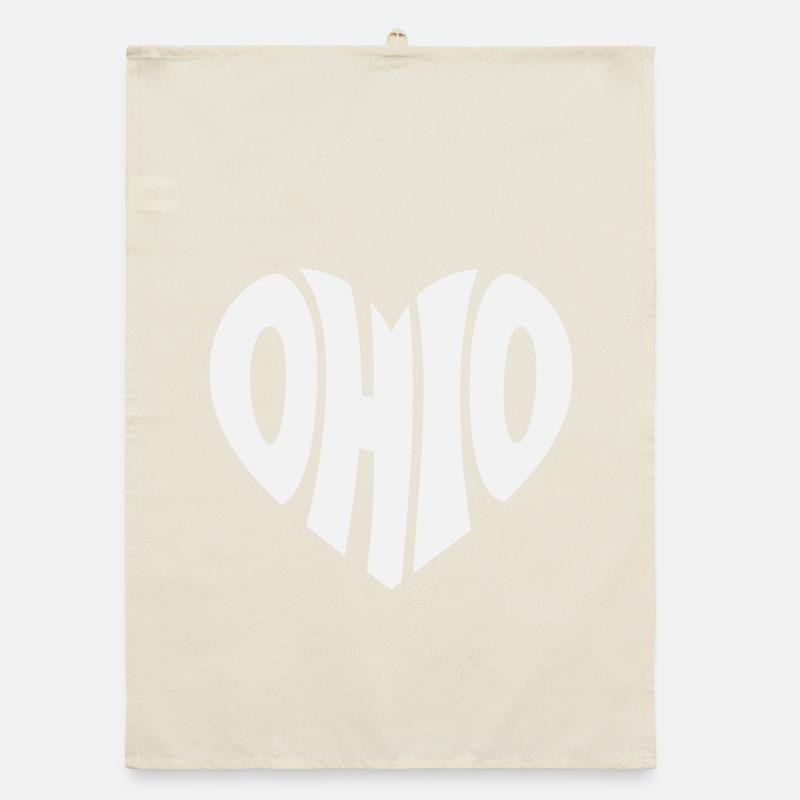 Ohio Herz Logo Organic Geschirrtuch