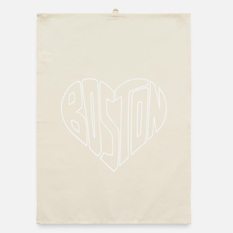 Boston Heart Typer Design Torchon bio