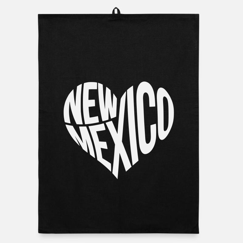 New Mexico Herz Typo Organic Geschirrtuch