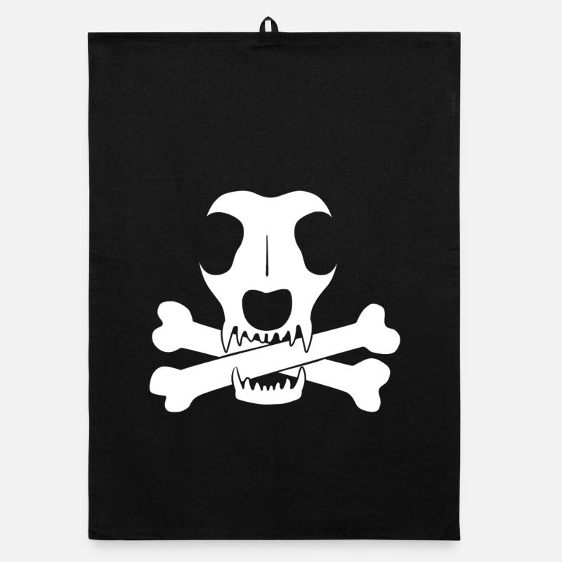 Pirate Dog Logo Organic dish towel