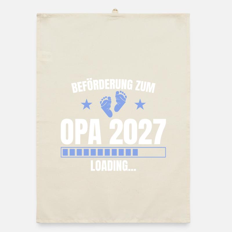 Beförderung zum Opa 2027 – Loading Organic Geschirrtuch